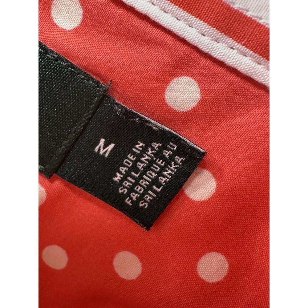 Women's Ralph Lauren Pink White Polka Dot 100% Cotton Blouse Medium - Picture 13 of 13